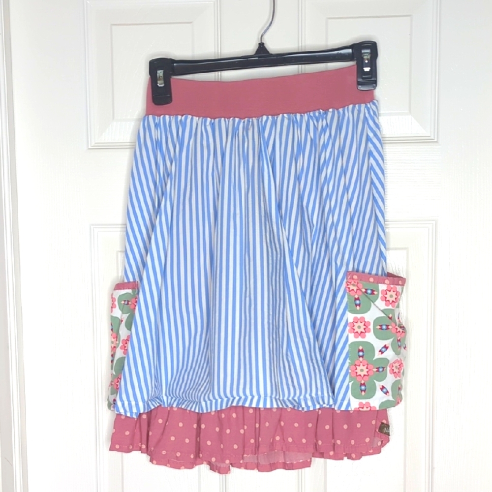 Matilda Jane Happy And Free Floating By Skirt Tiered Ruffles In Size Small
